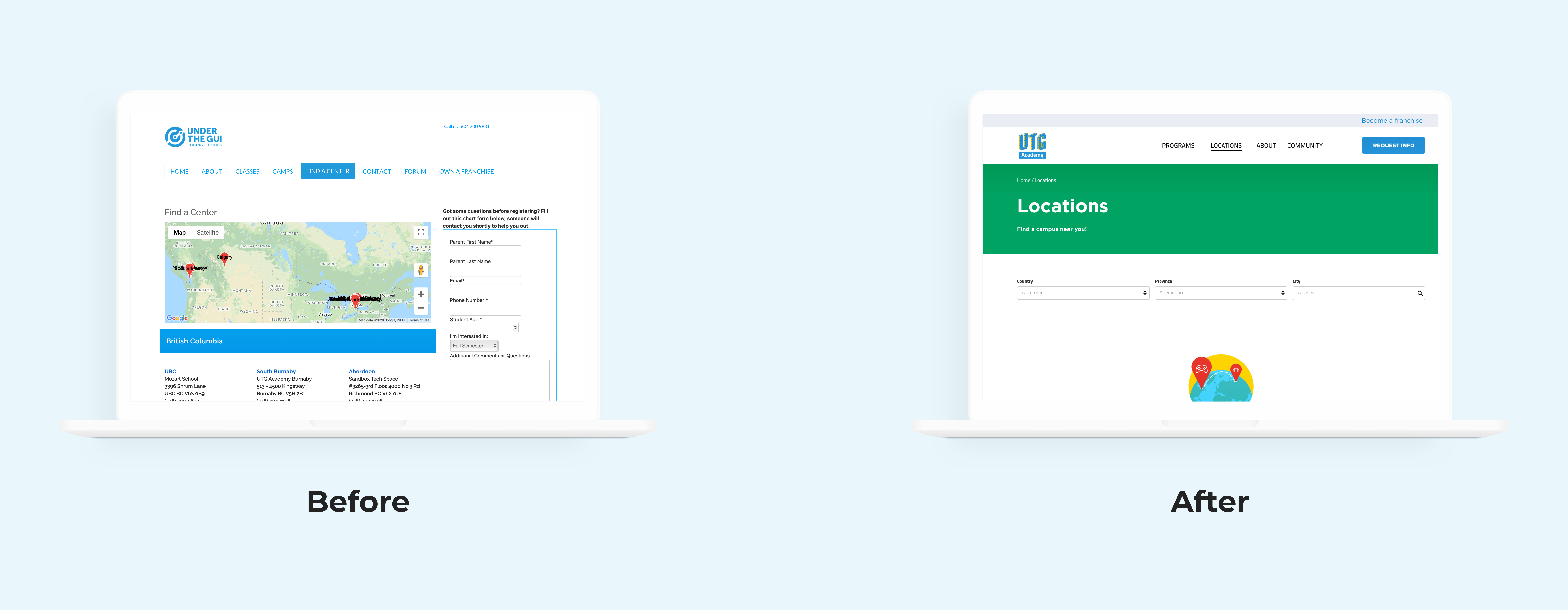 Before and After: Location Search